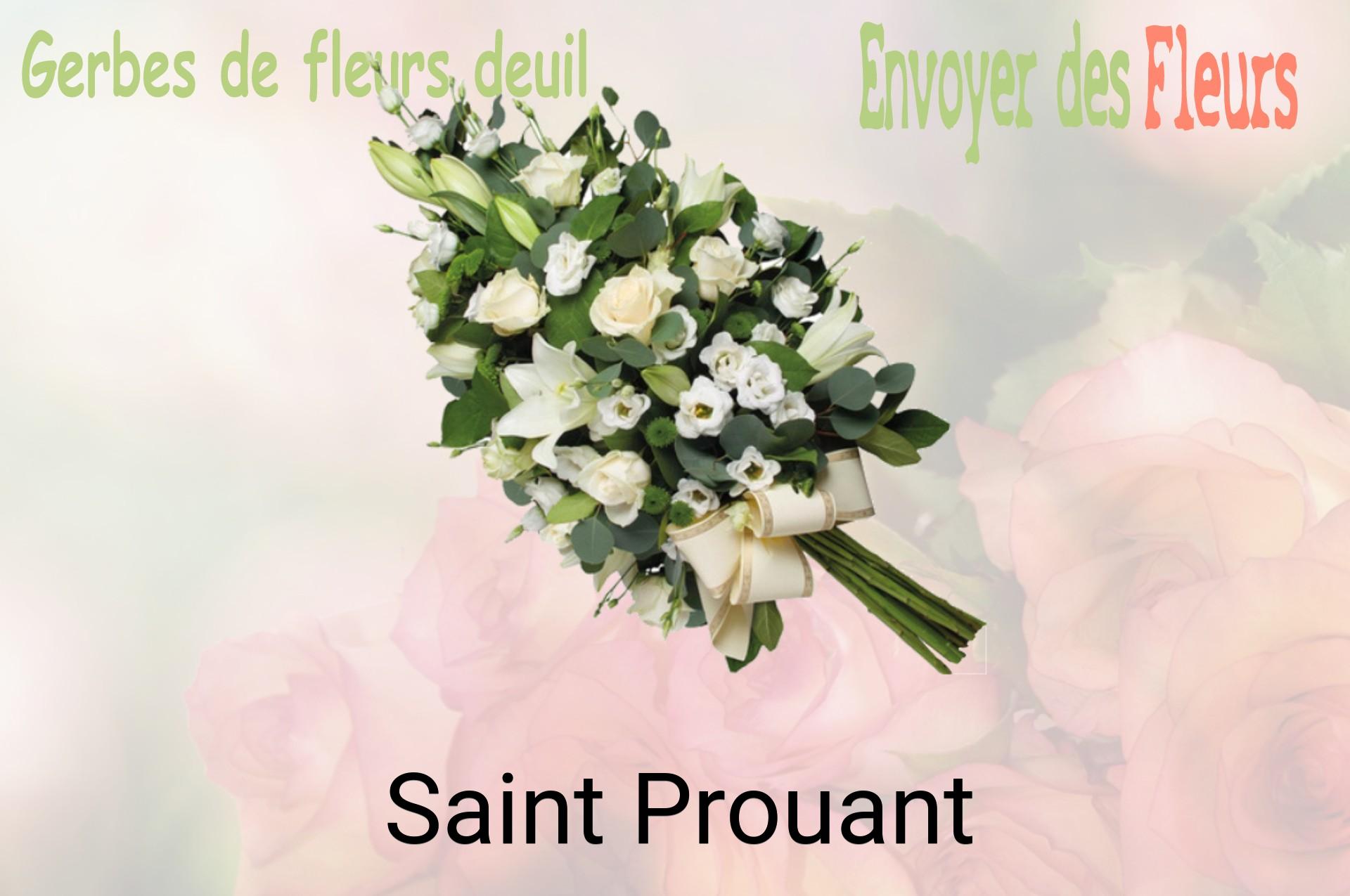 Gerbe de fleurs de deuil livrée à Saint-Prouant